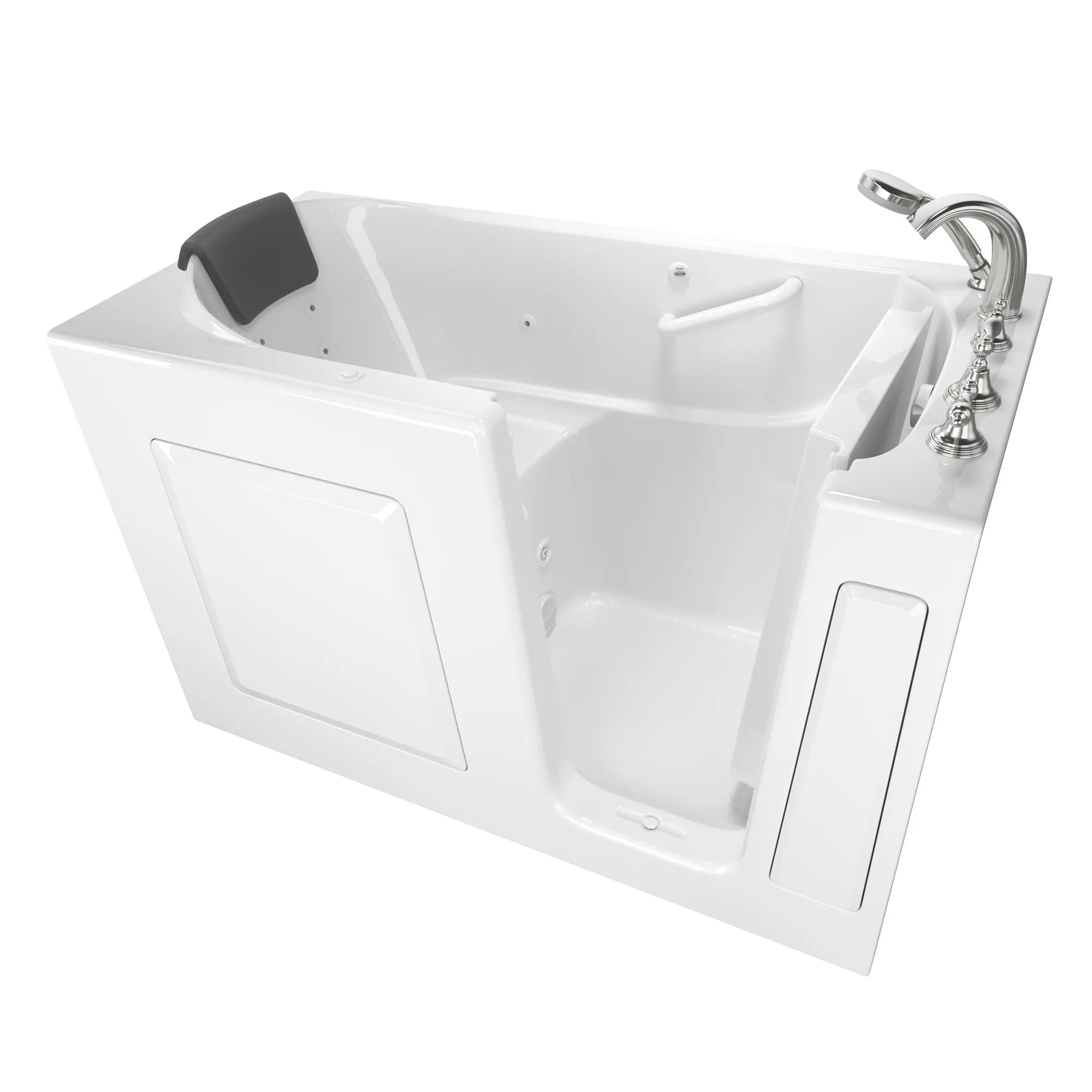 Premium 30 x 60 Inch Gelcoat Walk-in Bathtub with Whirlpool Jets - Right Hand Drain & Faucet Included - Ideal for Elderly & Mobility Needs, Spa-Like Relaxation at Home