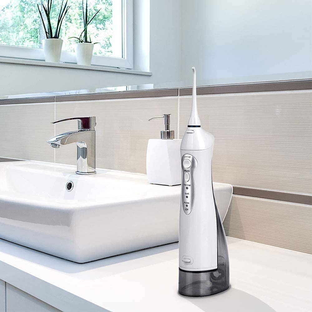 **Cordless Water Flosser for Teeth Cleaning - 3 Modes, IPX7 Waterproof, 220ML Portable Dental Flosser with USB Rechargeable - Perfect for Home & Travel Oral Care**