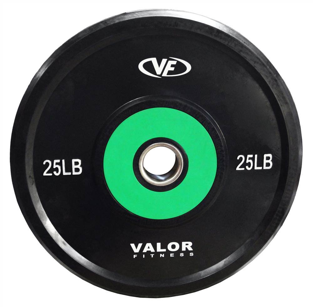 Valor Fitness Olympic Bumper Plates - Weight Lifting Equipment for Strength Training, CrossFit & Conditioning - Sold in Pairs, Singles or Complete Sets - Perfect for Home Gym & Commercial Fitness Centers