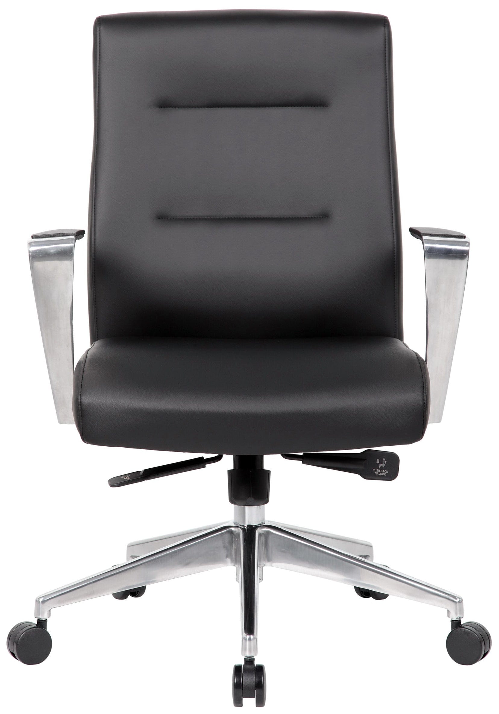 Premium Modern Conference Room Chair with Aluminum Arms & Base - Ergonomic Office Chair for Meetings & Presentations [B8886AL AMBK] - Ideal for Corporate Offices, Boardrooms & Home Workspaces