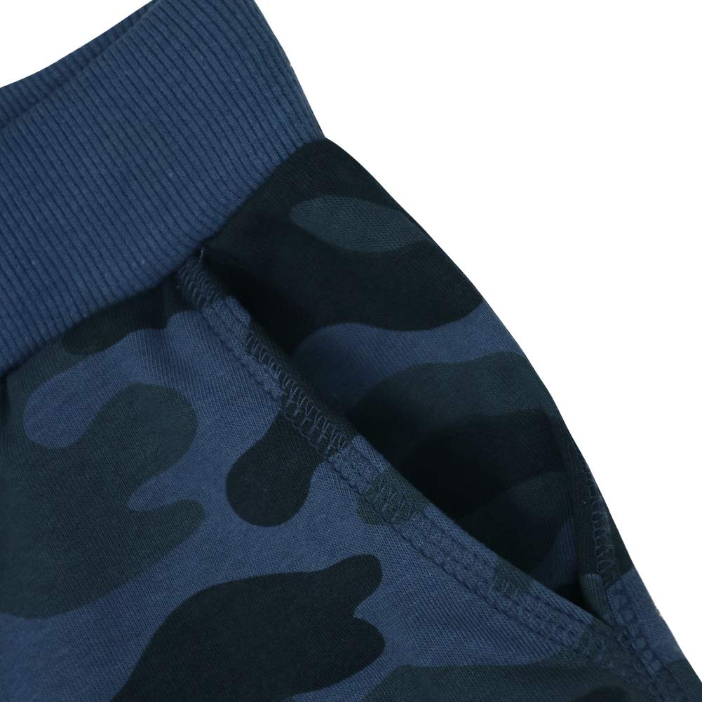 KISBINI Boys' Cotton Camouflage Sweatpants - Comfortable Athletic Jogger Pants for Kids | Perfect for Sports, Playground & Casual Wear