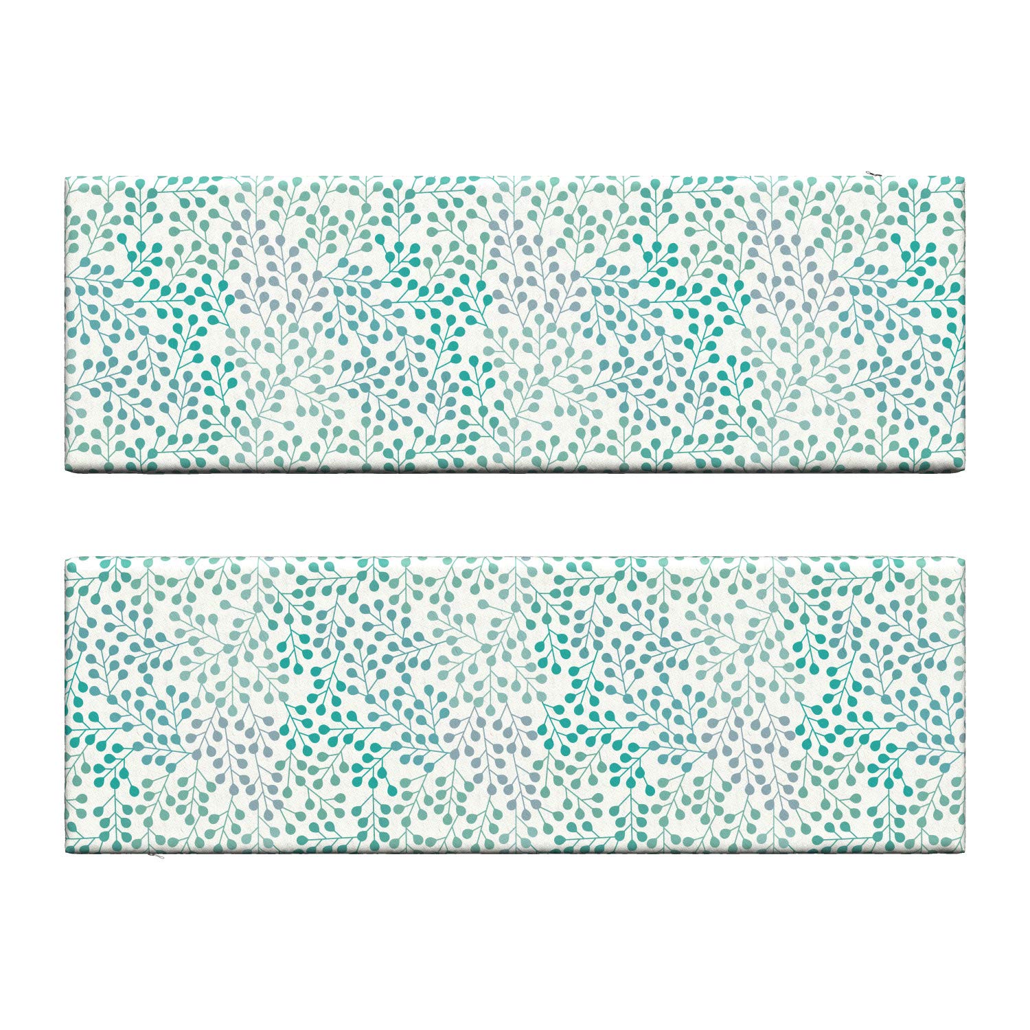 Ambesonne Romantic Bench Cushion Set of 2 - Minimalist Branch Design Foam Seat Pads 45