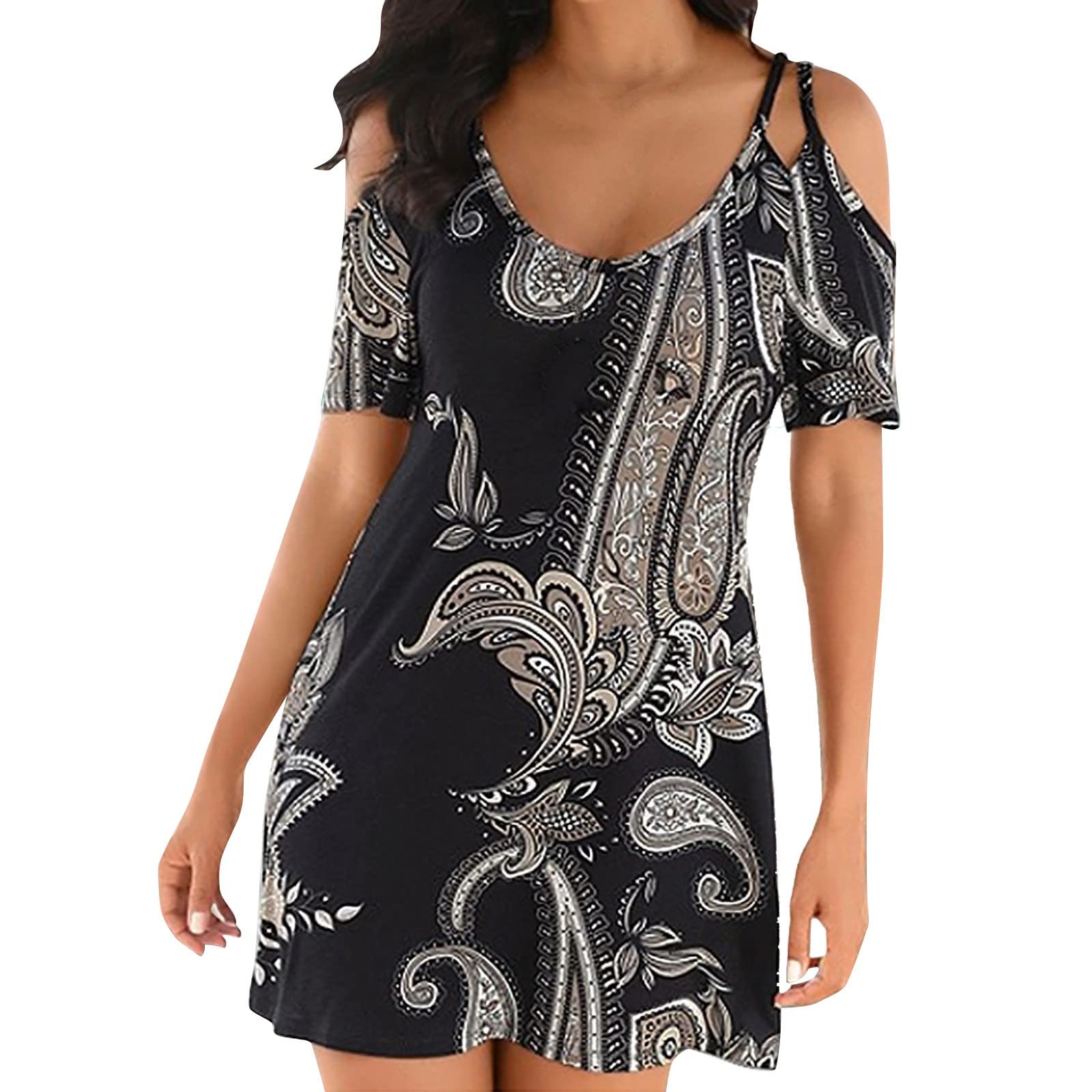 Women's Summer Floral Sling Dress - Beach & Vacation Wear