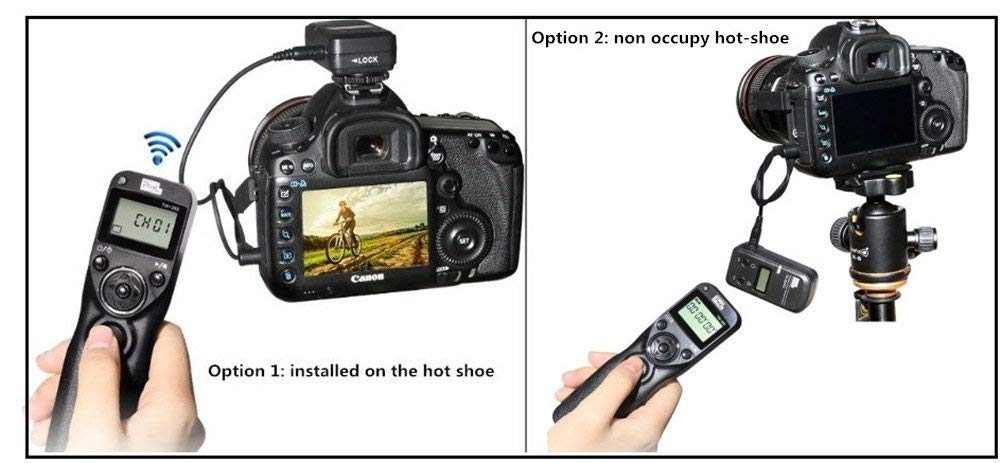 Pixel TW-283/E3 LCD Multi-Function Remote Shutter Release Timer for Canon EOS DSLR, Pentax & Contax Cameras - Perfect for Time-Lapse Photography, Group Shots and Long Exposure Shooting