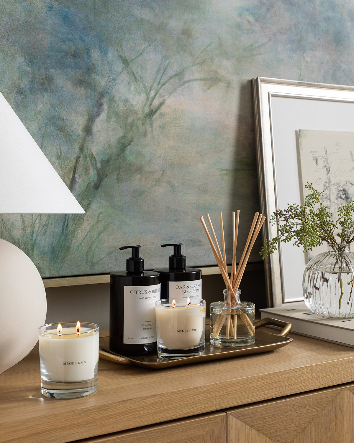 Premium Oak & Orange Blossom Scented Candle - Handmade Soy Wax Candle for Home, Spa, Yoga & Romantic Ambiance