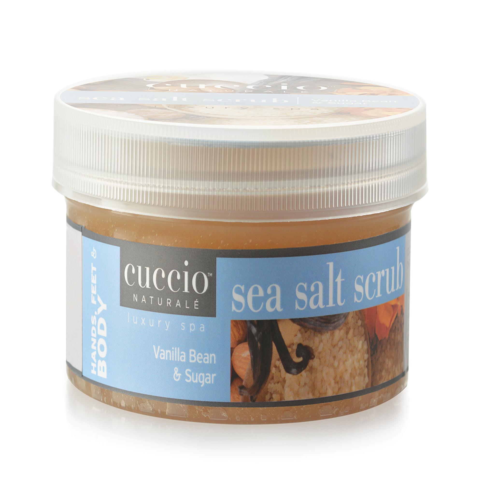 Cuccio Natural Sea Salt Body Scrub - Exfoliating & Moisturizing - 19.5 oz for Smooth Skin - Perfect for Spa Day & At-Home Self Care Routine
