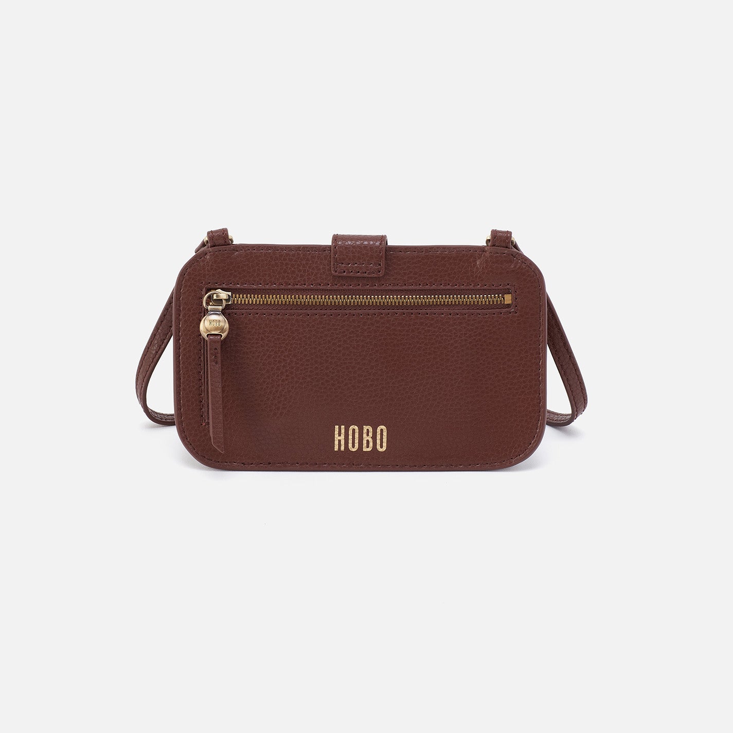 Vida Phone Crossbody Bag in Micro Pebbled Leather - Chocolate Brown Small Crossbody Purse for Women | Perfect for Everyday Use, Travel & Shopping