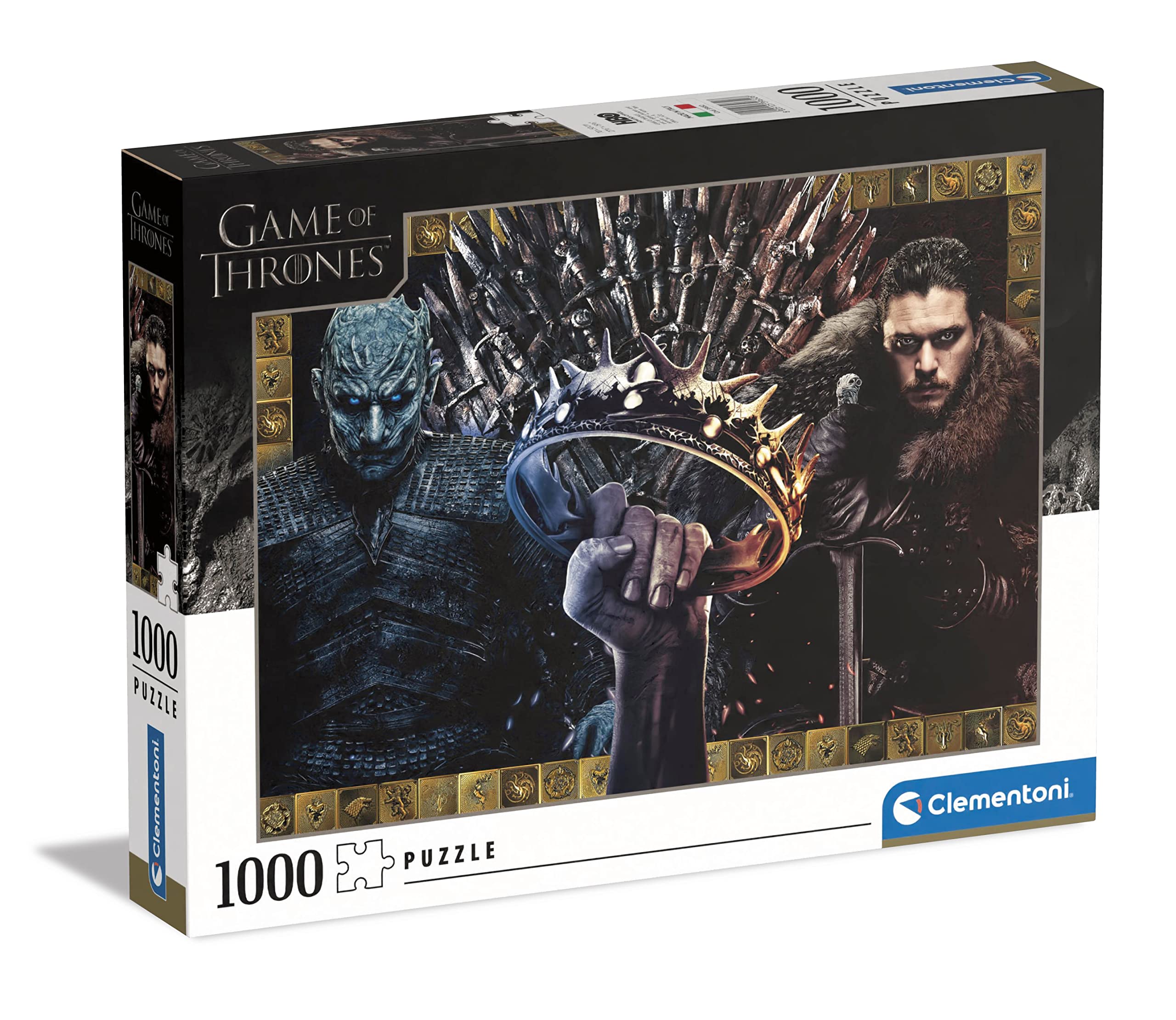 Game of Thrones 1000-Piece Jigsaw Puzzle for Adults - Clementoni 39652 - Collectible Character Puzzle for Fans, Home Decor & Relaxation