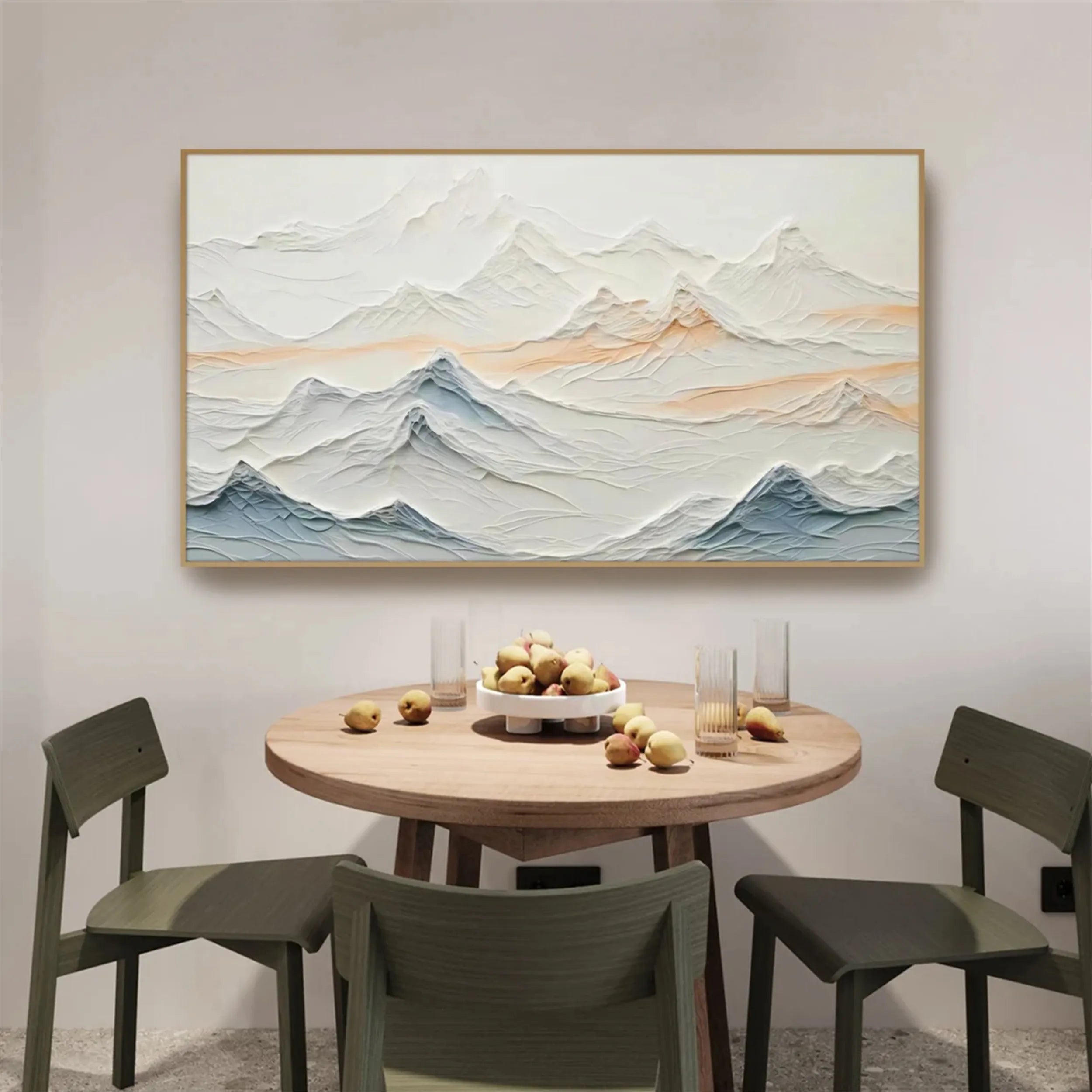 Minimalist Textured Plaster Art Painting - Modern Abstract Wall Decor for Living Room, Bedroom & Office | #MM244