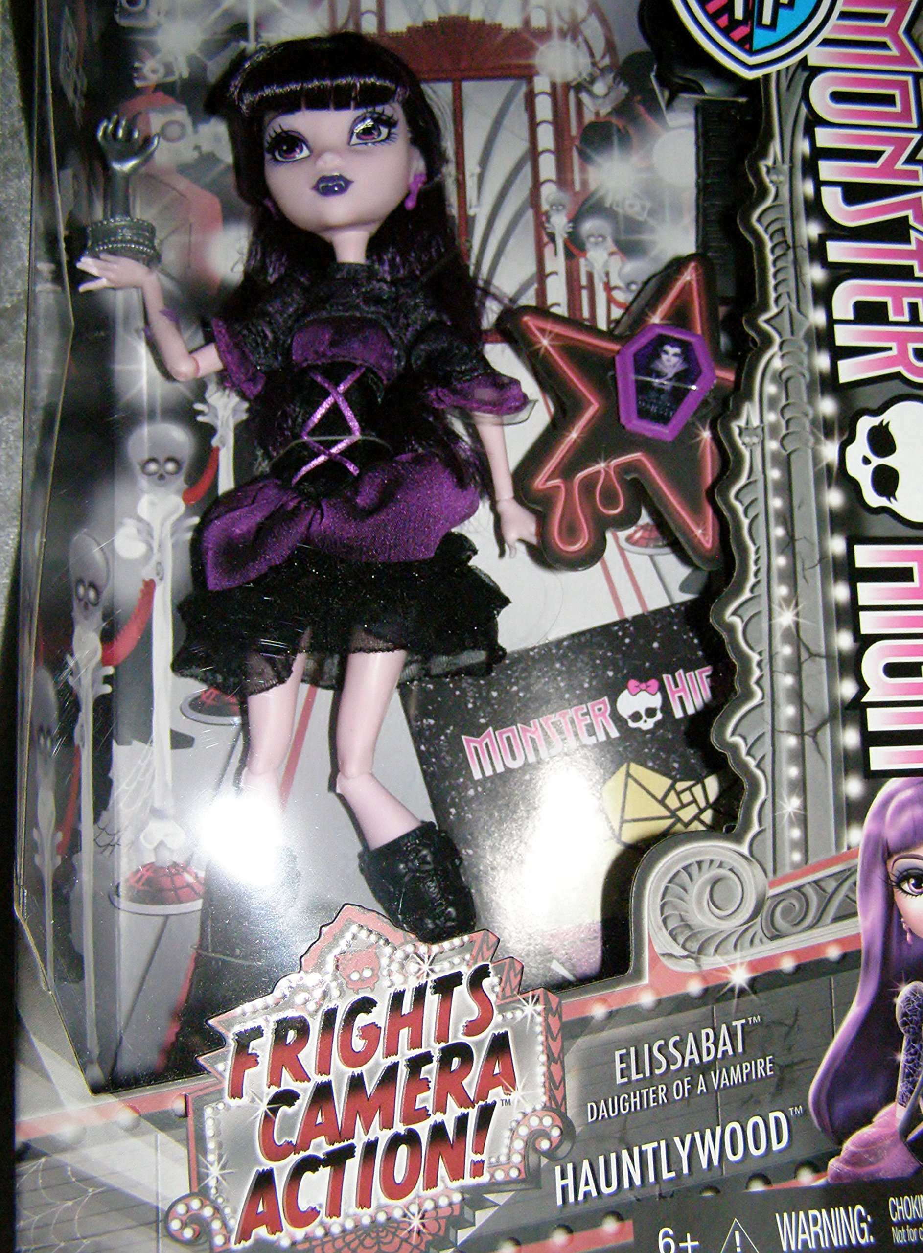 Monster High Frights Camera Action Elissabat Doll - Collectible Fashion Doll for Kids & Fans - Perfect for Playtime, Display & Gifting