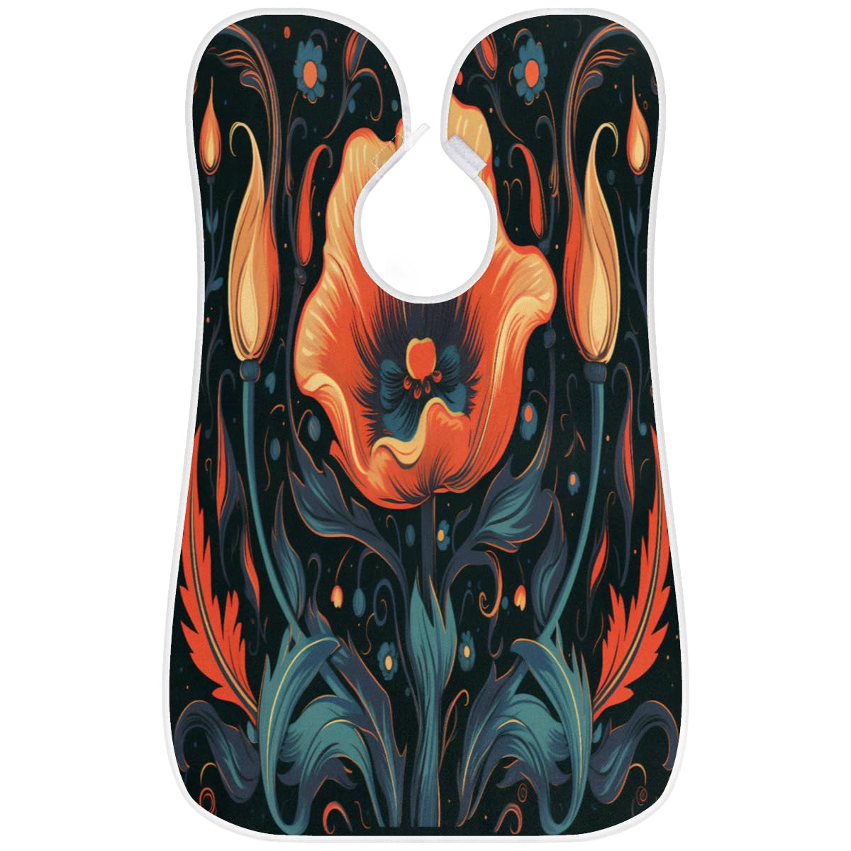 Men's Flame Beard Shaving Bib - Waterproof Hair Dye Apron for Barbers & Stylists - Sink Hair Catcher for Beard Trimming & Haircuts - Perfect Gift for Grooming & Salon Use