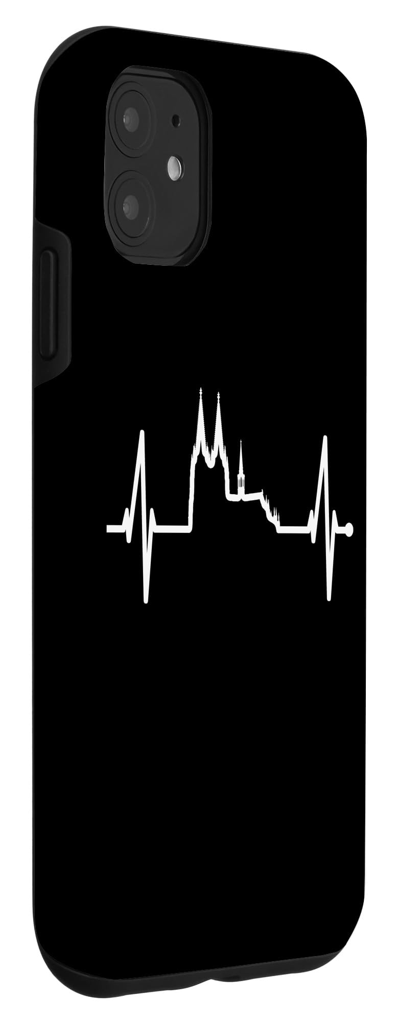 iPhone 11 Case - Cologne Skyline Design with Heartbeat & Cathedral Love Theme | Stylish Protective Cover for Travel, Dating & Special Occasions