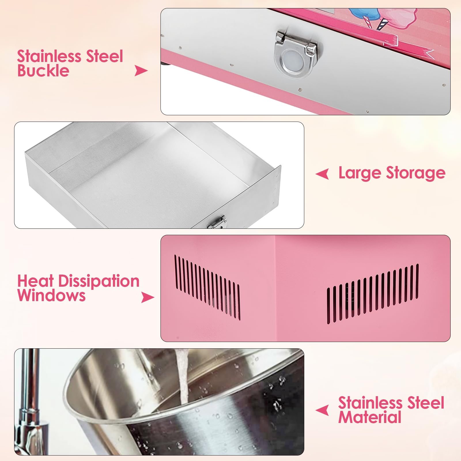 Commercial Electric Cotton Candy Machine with 20