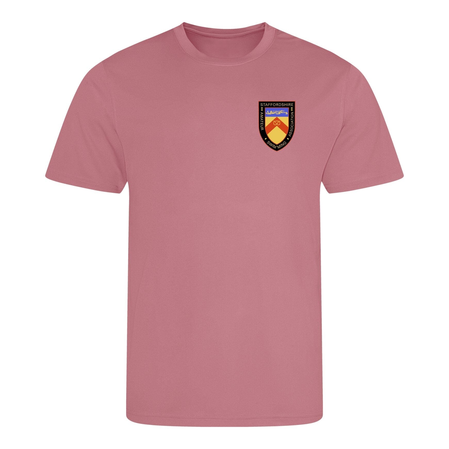 Staffordshire County ASA County Championships 2025 T-Shirt - Dusty Pink - Comfortable Cotton Tee for Swimming Competitions & Team Spirit