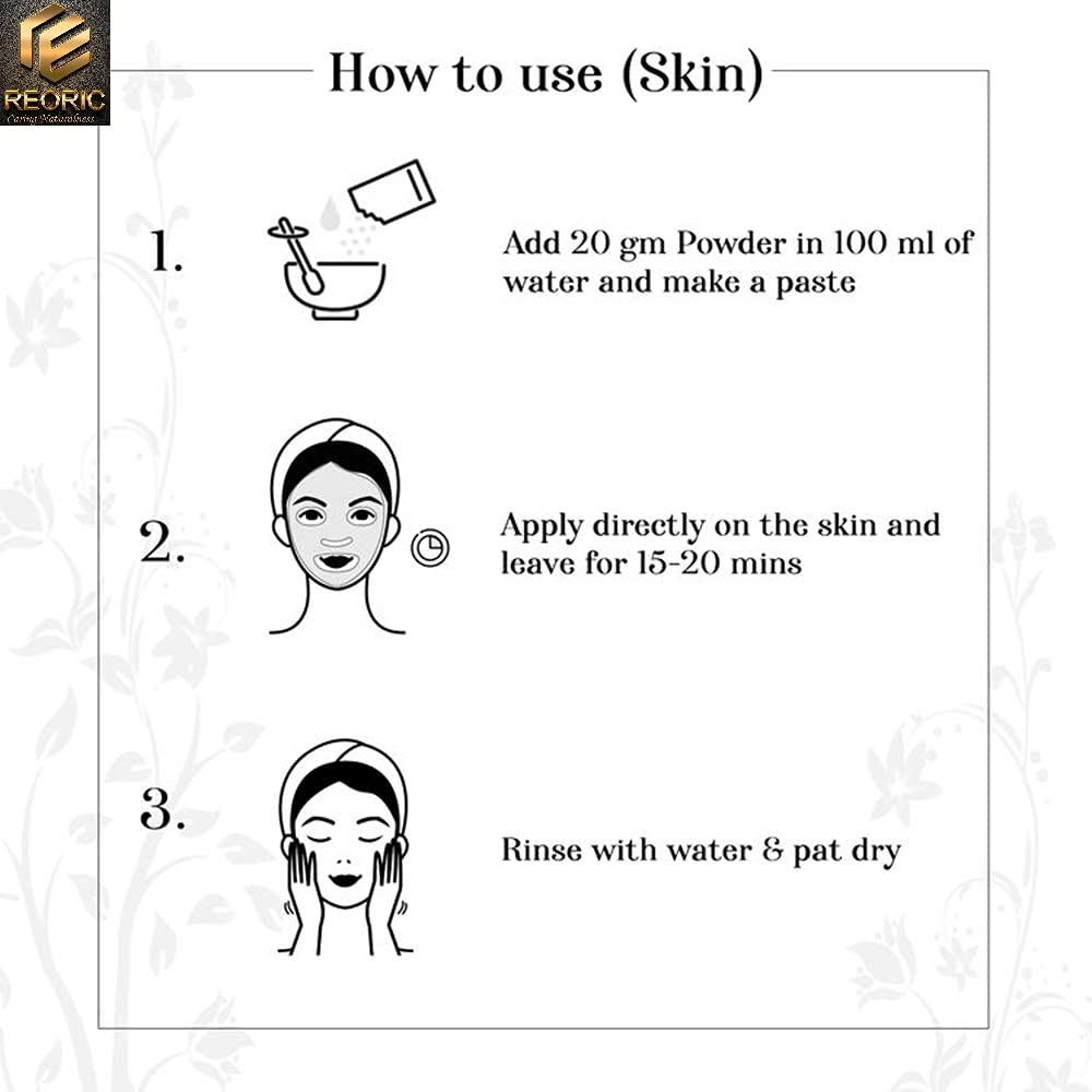 Organic Ubtan Powder for Skin Whitening & Brightening - 100g Detan Face Pack | Natural Glow Boost for Face & Body | Perfect for Bridal, Festive & Daily Skincare Routine
