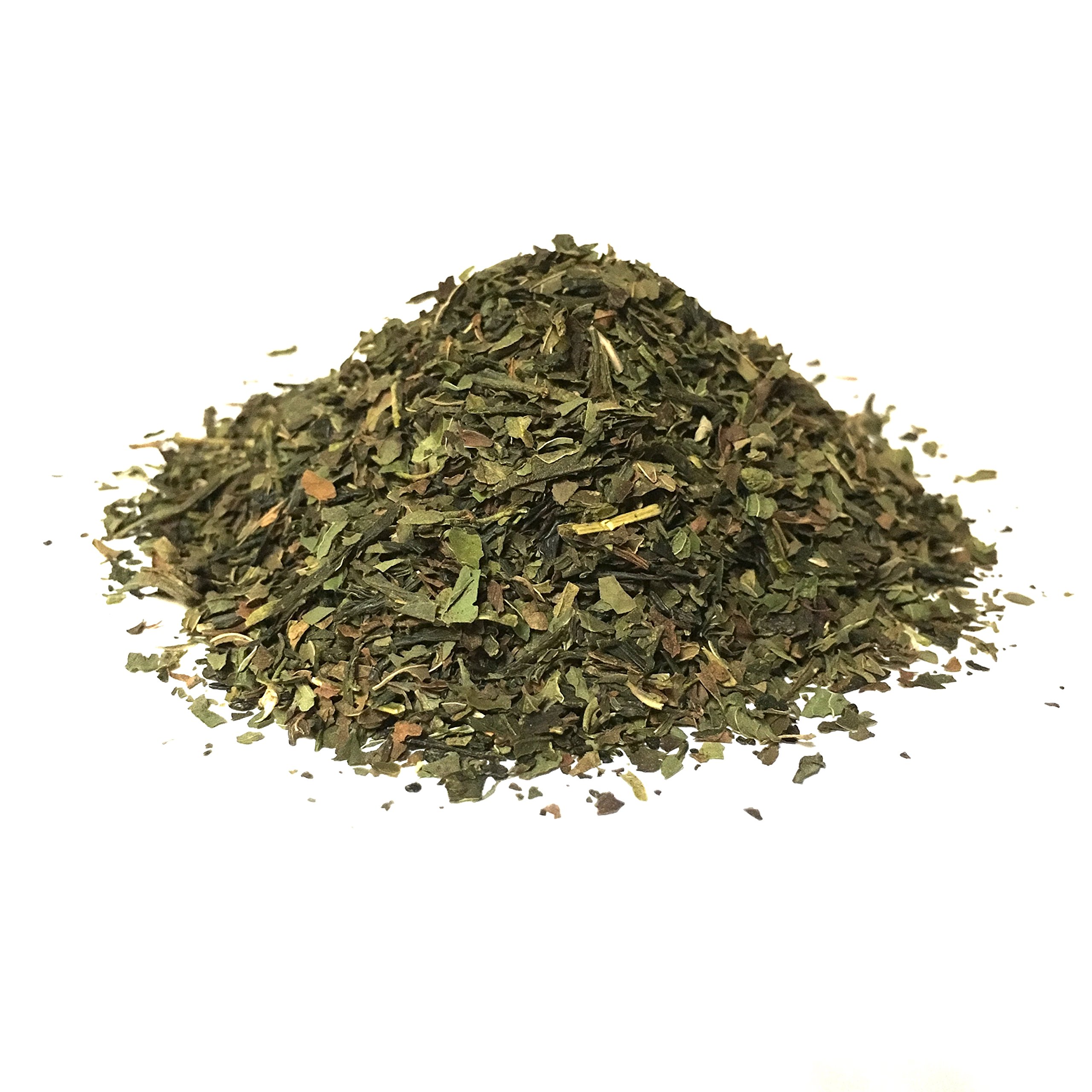 Organic Bamboo Tea House Peppermint Sencha Green Tea - 4oz Loose Leaf Tea Bag | Refreshing Minty Flavor for Relaxation & Energy Boost | Perfect for Morning Routine, Afternoon Pick-Me-Up & Evening Relaxation