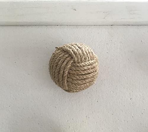 AnNafi® Jute Rope Cabinet Knobs - Nautical Drawer Pulls for Wardrobes & Cupboards | 2-Pack Home Decor