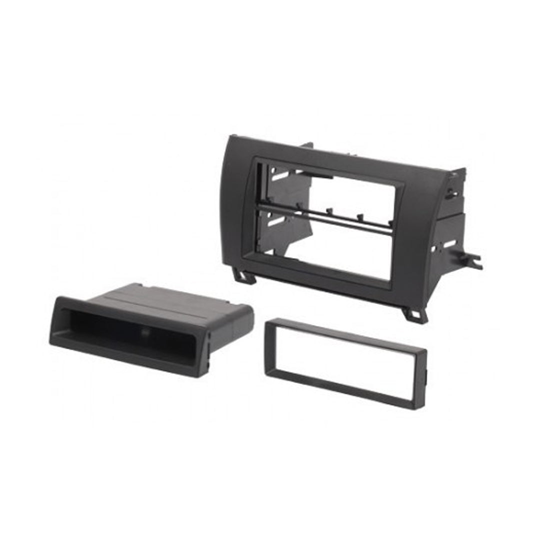 2007-2013 Toyota Tundra & 2008-2016 Toyota Sequoia Single DIN/Double DIN Car Stereo Radio Installation Kit with Pocket - Perfect for Aftermarket Audio Upgrades