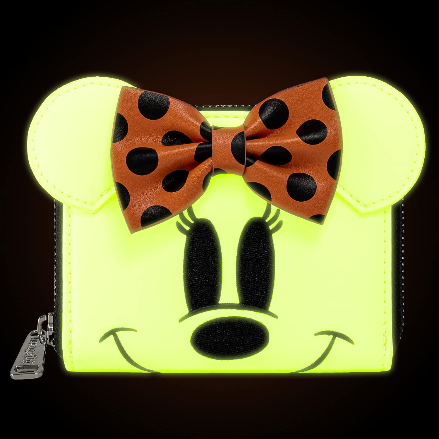 Loungefly Disney Ghost Minnie Glow in the Dark Wallet - Cute Collectible Crossbody Bag for Halloween, Cosplay, and Disney Fans