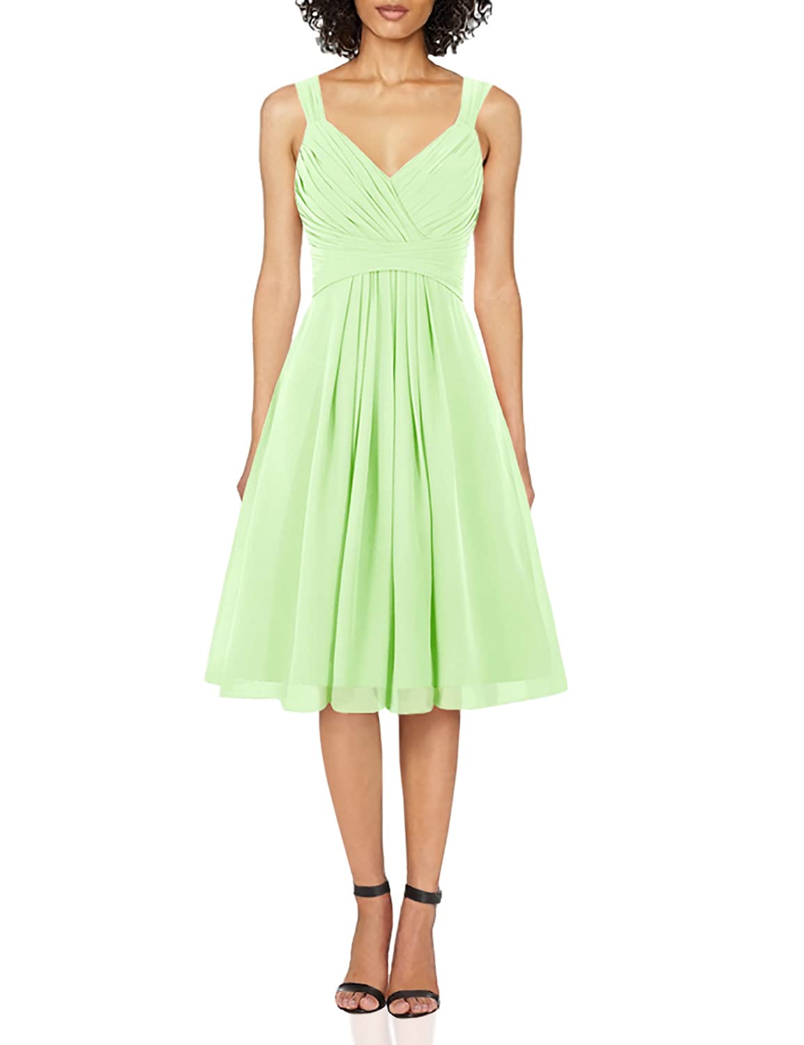 Elegant Short Chiffon Bridesmaid Dresses - Simple Prom Party Dresses for Junior Bridesmaids | Perfect for Weddings, Proms & Formal Events