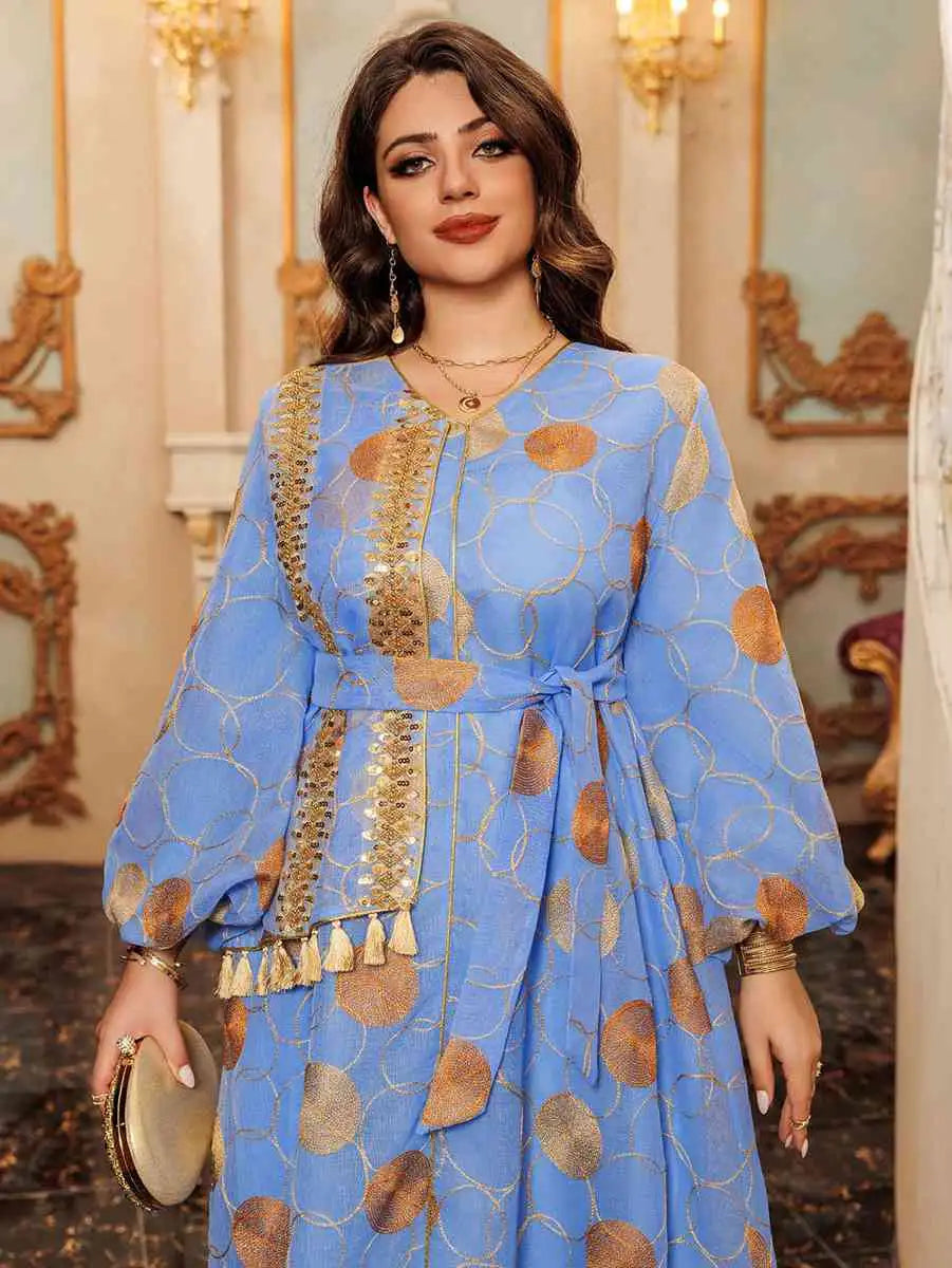 Elegant Eid Embroidery Mesh Caftan Dress for Women - Breathable Floral Lace Kaftan for Special Occasions & Summer Parties - Perfect for Eid Celebrations, Weddings, and Beach Vacations