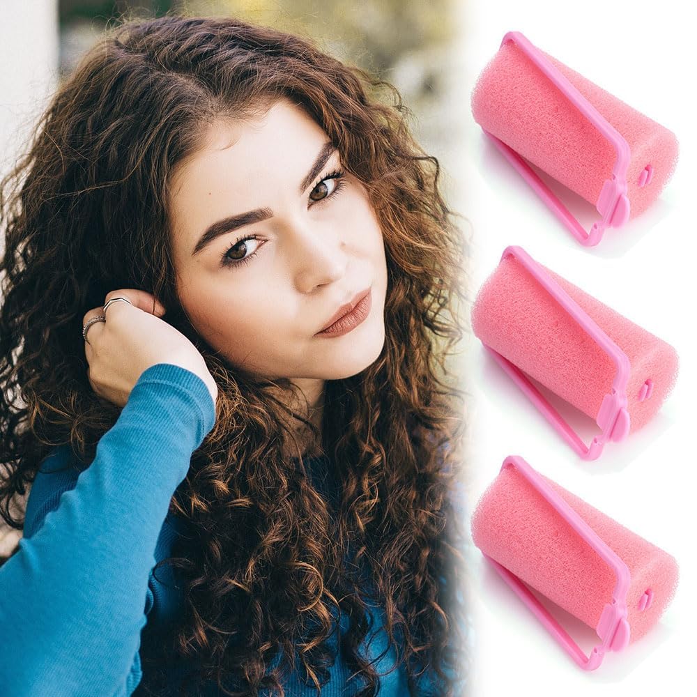 Osceola Self-Grip Heatless Foam Hair Rollers Set - 12 Piece No Heat Hair Curlers for Long, Medium & Short Hair | Gentle Overnight Styling for Natural Waves & Curls