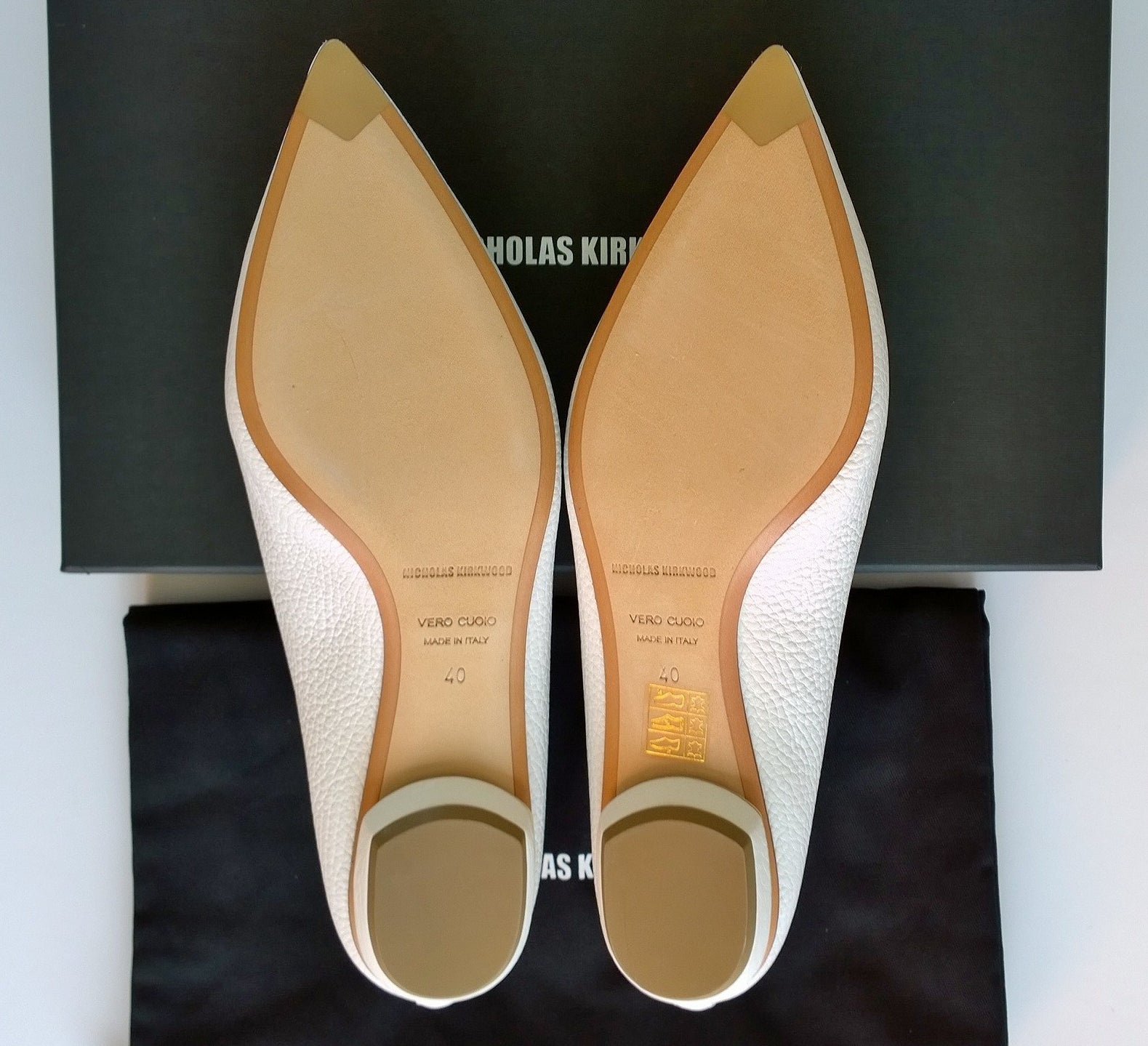 Nicholas Kirkwood Beya White Leather Loafers for Women - Comfortable & Stylish Flats for Work, Office & Casual Outfits