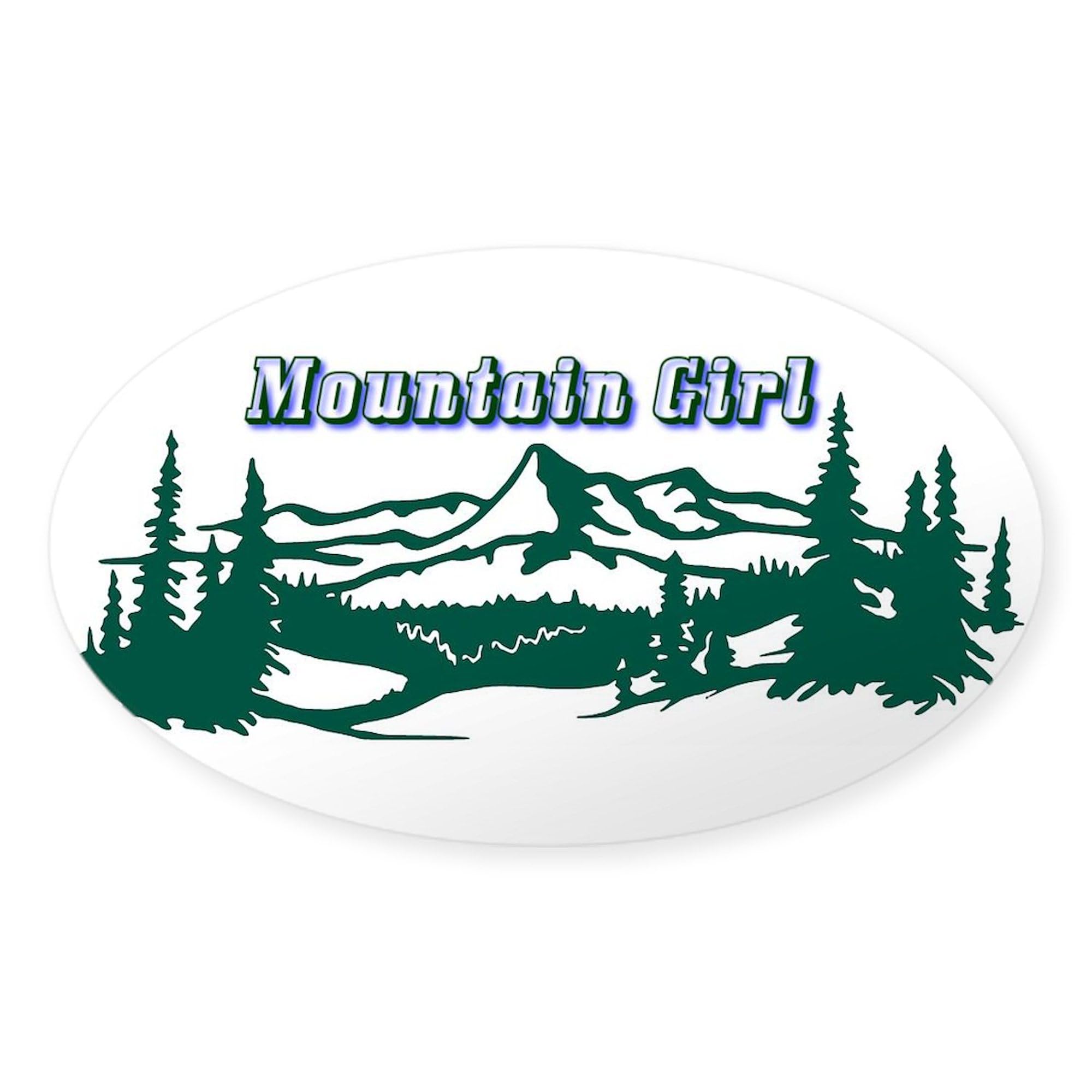 The String Cheese Incident Mountain Girl Oval Car Bumper Sticker - Decorative Vinyl Sticker for Cars, Laptops, Water Bottles | Perfect for Music Fans, Outdoor Enthusiasts & Festival Goers