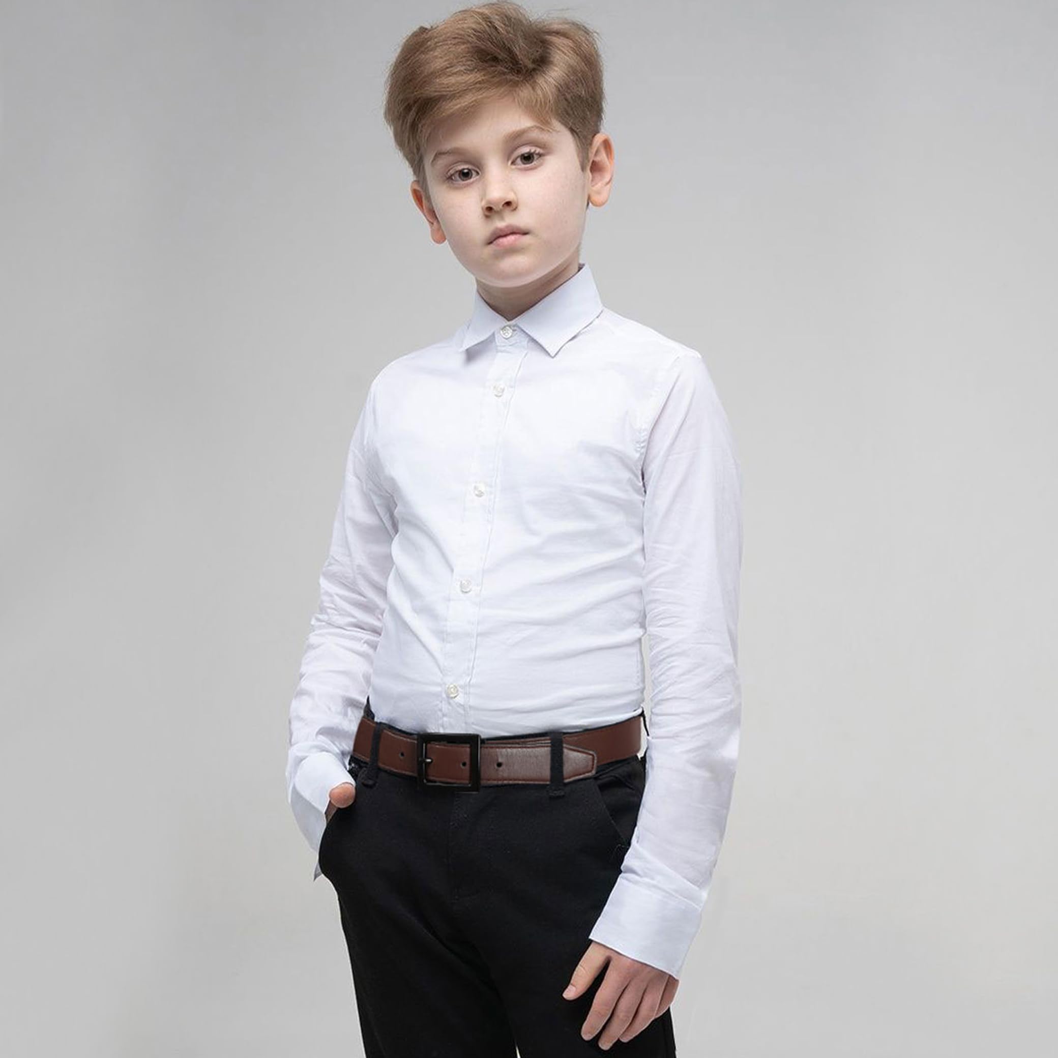Reversible Kids Belts for Boys - Adjustable Brown & Black Leather Belt for School Uniforms, Jeans & Casual Wear | Durable & Stylish Waistband for Everyday Use