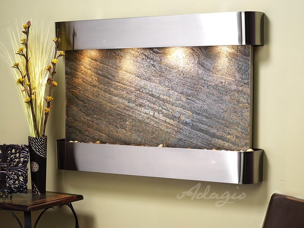 Adagio Sunrise Springs SSR2012 Round Stainless Steel Green Featherstone Diffuser - Perfect for Aromatherapy, Yoga Studios & Home Relaxation