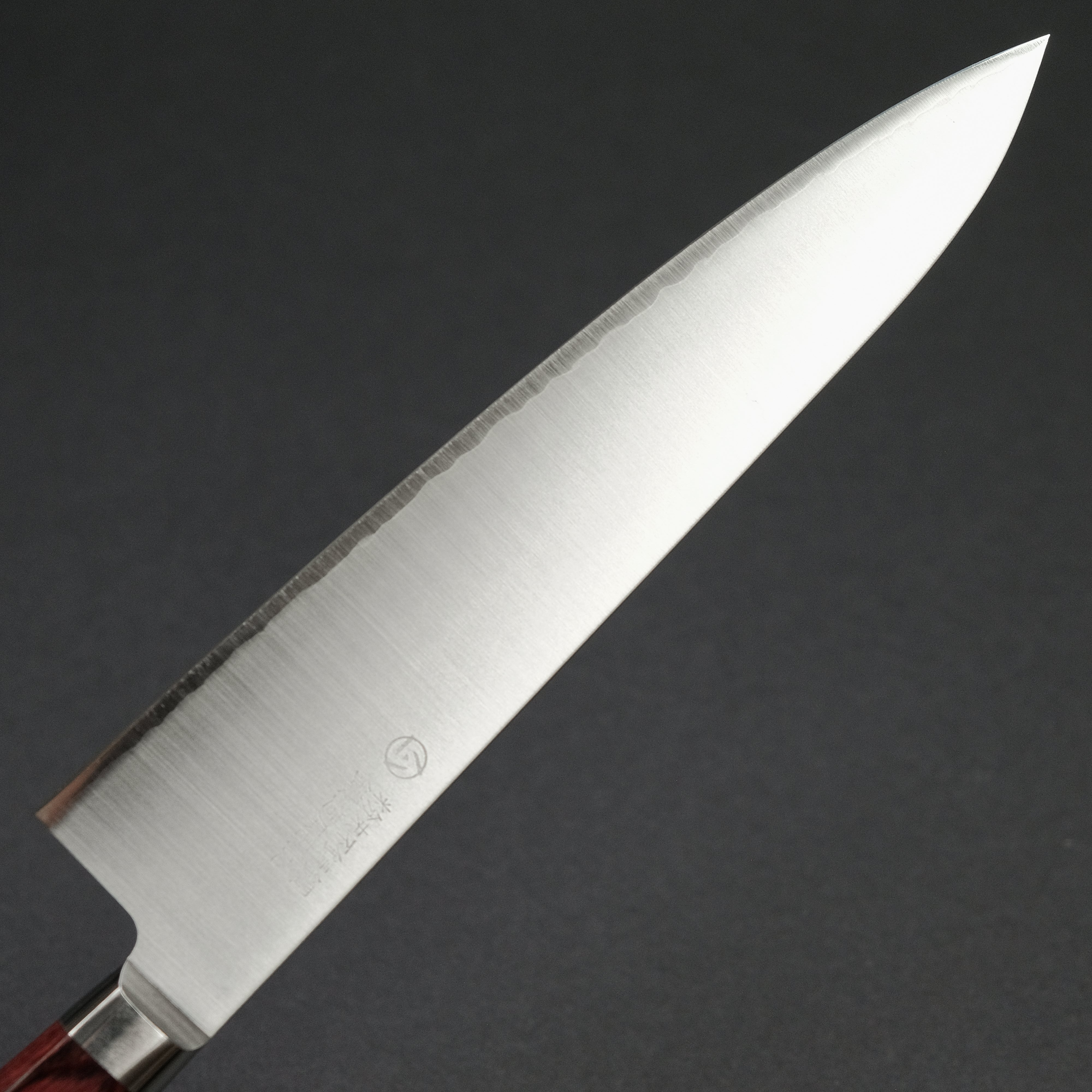 Hitohira TP Gyuto 210mm Japanese Chef Knife with Wine Pakka Handle - Professional Kitchen Knife for Slicing, Dicing & Meat Cutting