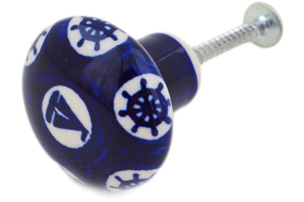 1.5 Inch Drawer Knob Set - Nautical Blue Cabinet Hardware for Dressers, Cabinets & Furniture (Pack of 1) - Perfect for Coastal, Beach House & Shabby Chic Home Decor