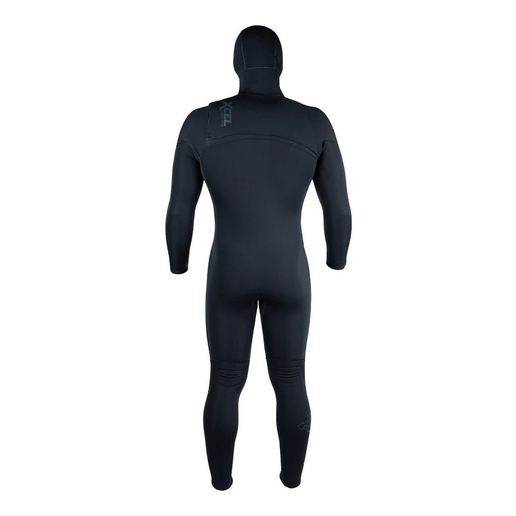 Men's 5.5/4.5mm Hooded Full Wetsuit for Scuba Diving, Surfing & Cold Water Swimming - Comp X Neoprene Drysuit with Thermal Protection