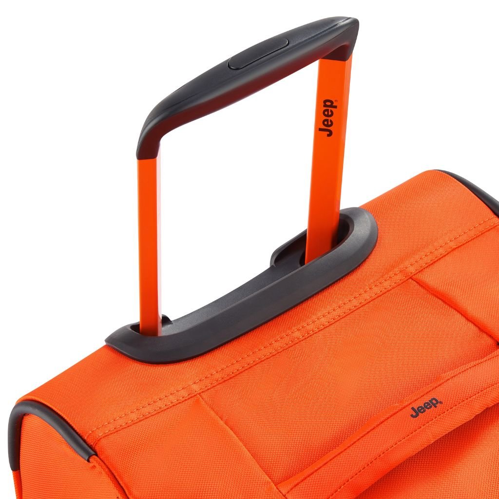Jeep 73cm Duel Wheel Lightweight Medium Duffle Bag - Orange | Water-Resistant Travel Duffel for Gym, Sports, Camping & Weekend Getaways