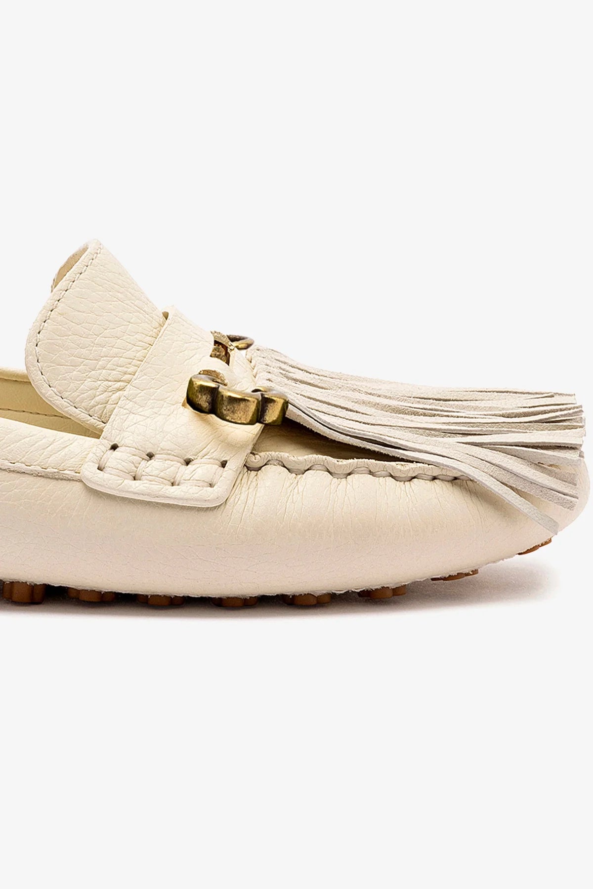 Joy Moccasin Slippers for Women - Soft Ivory Leather Indoor/Outdoor House Shoes - Cozy Comfort for Home, Lounge & Travel