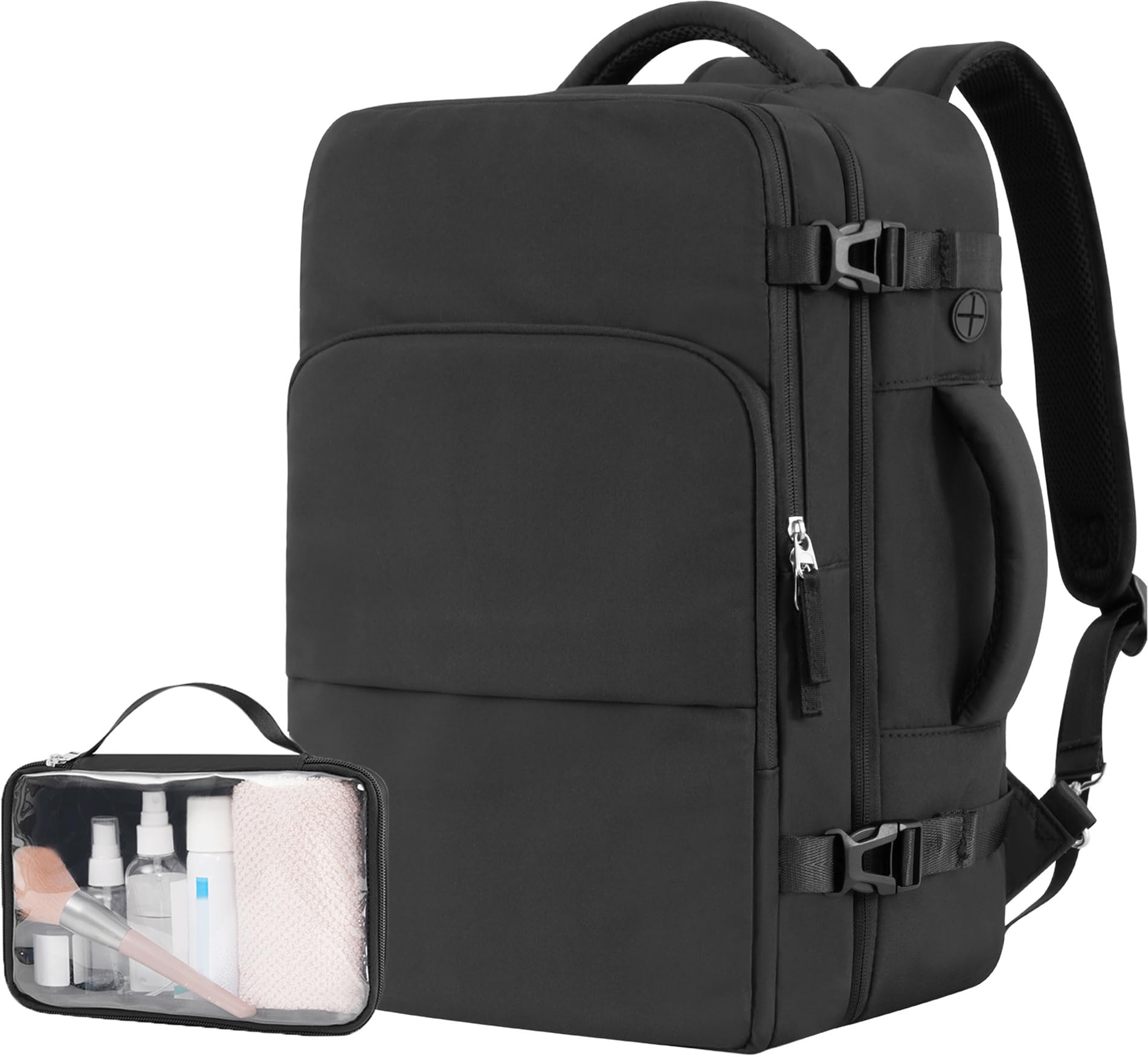 Beraliy Lightweight Travel Backpack - Airline Approved Carry On Personal Item, Durable Hiking & Laptop Backpack for College, Work, Gym - Perfect for Men & Women (Black) | Ideal for Business Trips, Weekend Getaways & Outdoor Adventures