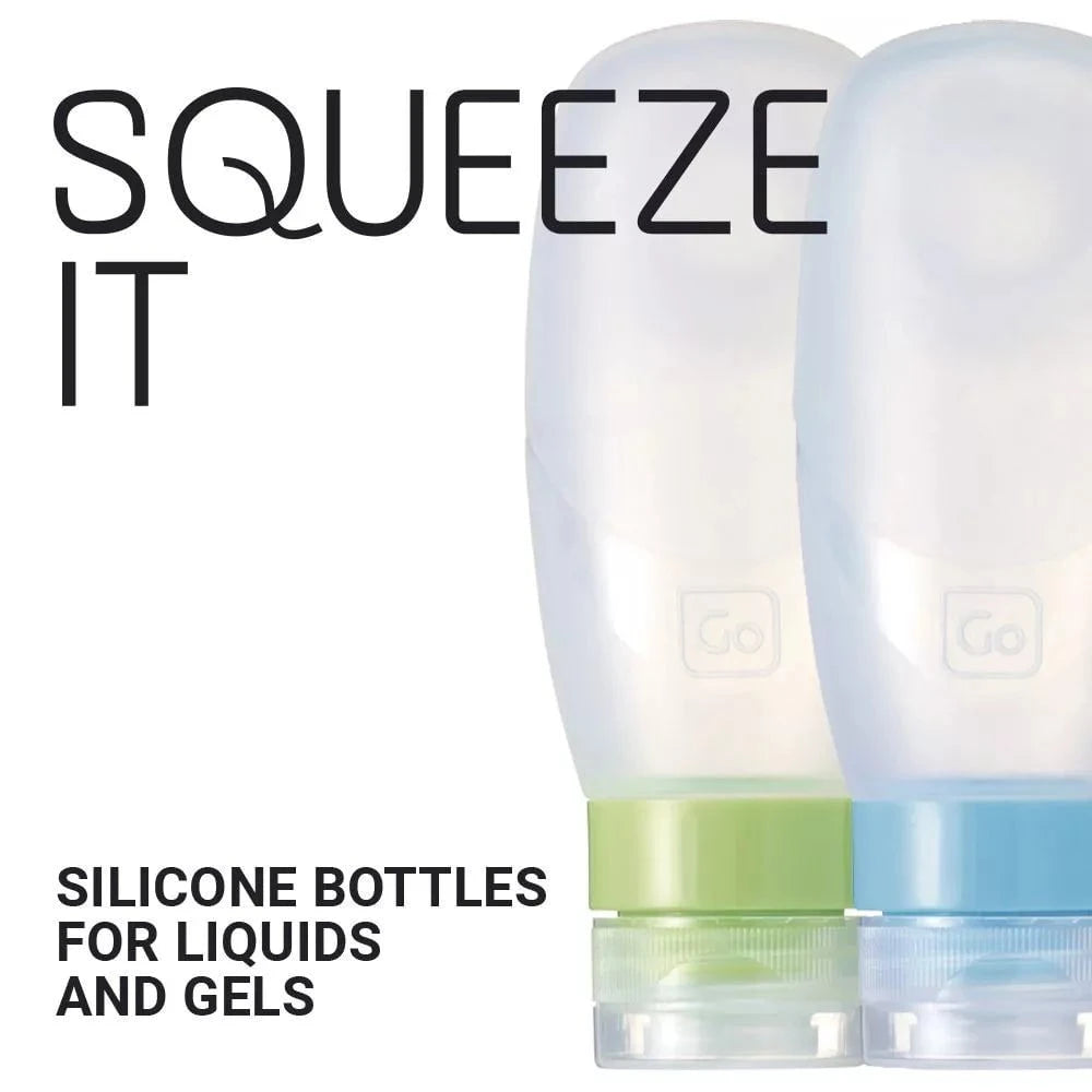 Go Travel Squeezy Bottles - Leak-Proof Portable Water Bottles for Gym, Hiking & Travel | BPA-Free Collapsible Sports Bottle for Outdoor Activities