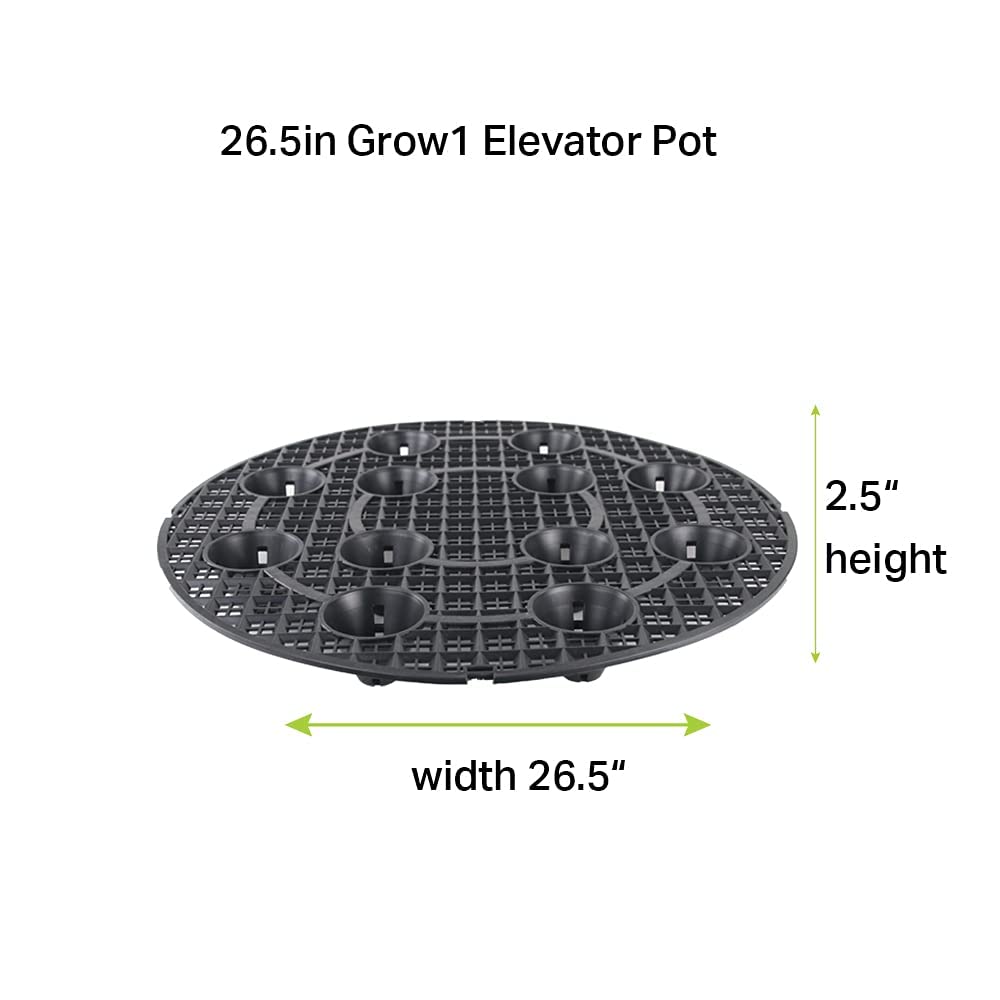 Grow1 26.5-Inch Plant Pot Stand Elevator - Heavy Duty Plant Riser for Indoor & Outdoor Potted Plants - Perfect for Drainage, Air Circulation, and Decorative Plant Display