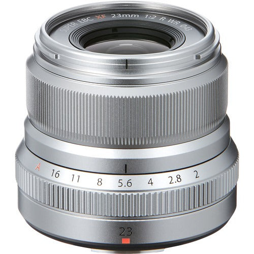 Fujifilm XF 23mm f/2 R WR Prime Lens - Weather Resistant Compact Lens for Fujifilm X-Mount Cameras (Silver) - Perfect for Street Photography, Travel & Everyday Shooting