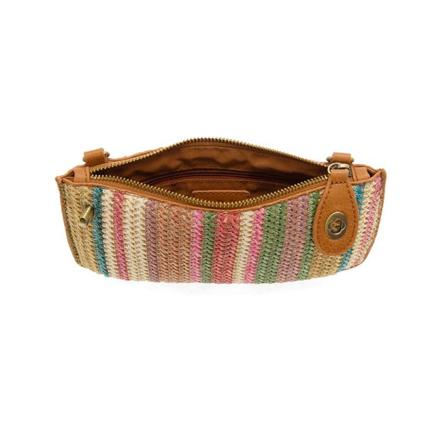 Stylish Solid Straw Mini Wristlet Crossbody Bag - Perfect for Summer Outings, Beach Trips & Casual Everyday Use