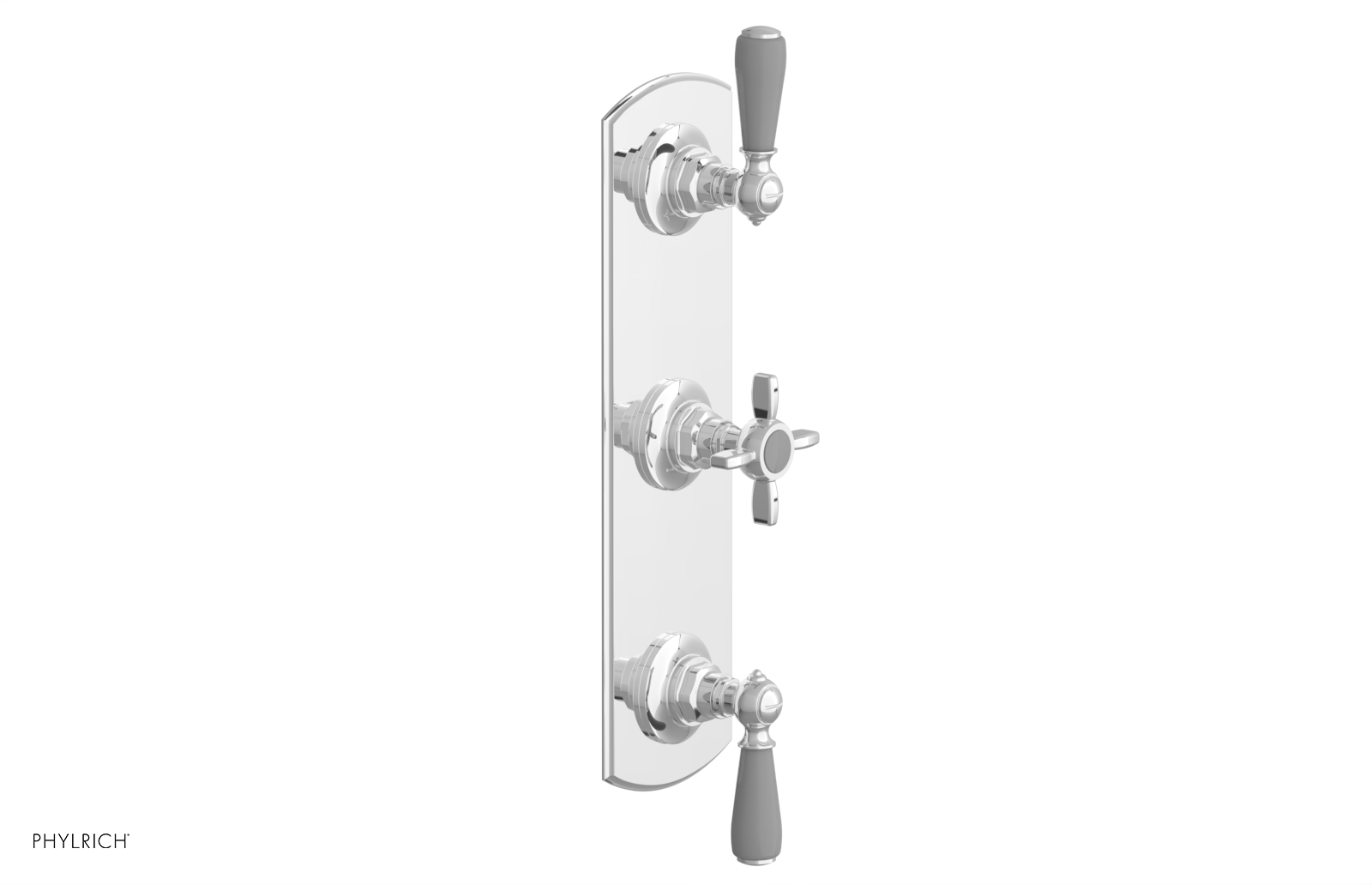 Jamestown Thermostatic Shower Valve with Dual Volume Control - Grey Accents (Model 4-740) for Bathroom & Spa Renovation