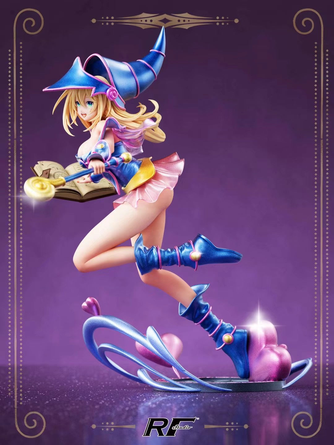 RF Studio Dark Magician Girl Anime Figure - Collectible Yu-Gi-Oh! Character Statue for Gamers & Anime Fans - Perfect for Display, Cosplay Props, and Gift Giving