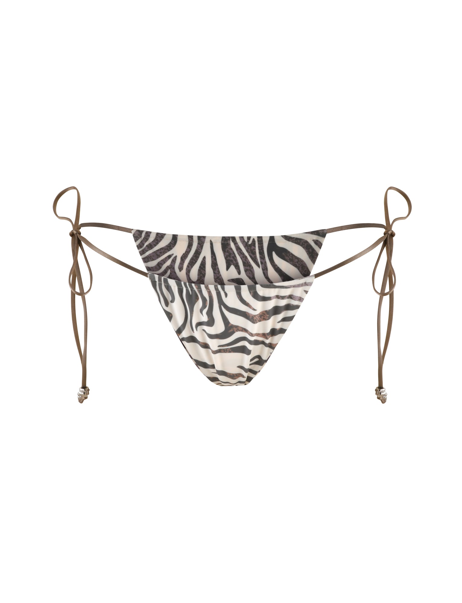 AVE Bikini Bottom - Neutral Zebra Print Swimwear | High-Waisted Bikini Bottoms for Women | Perfect for Beach, Pool, and Summer Vacations