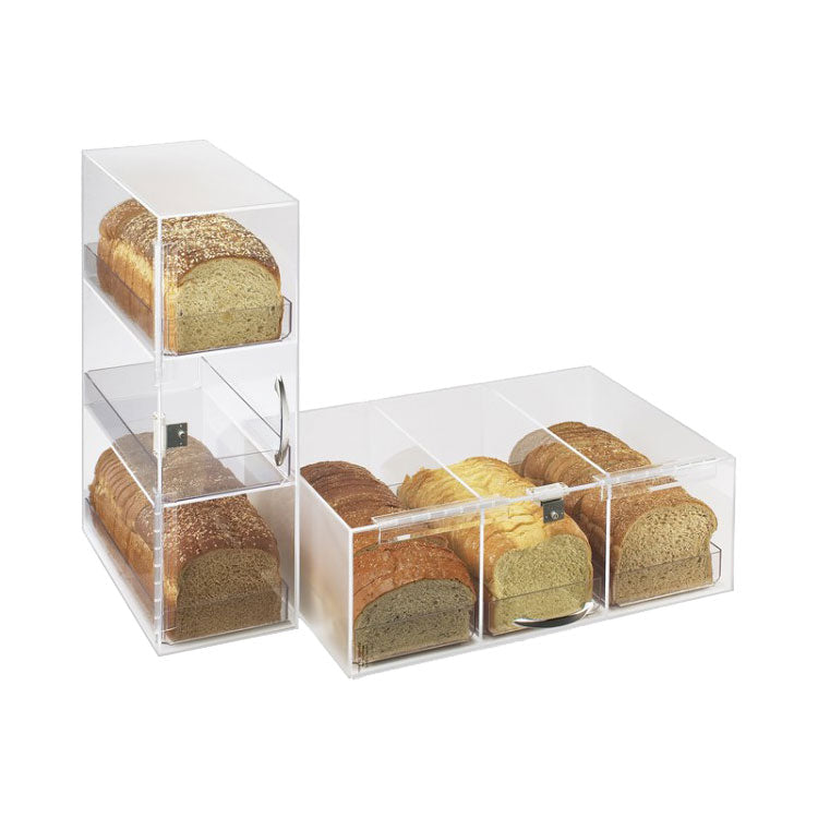 Cal Mil 1204 3-Tier Clear Acrylic Bread Display Case - Perfect for Bakeries, Cafes, and Restaurant Food Presentation