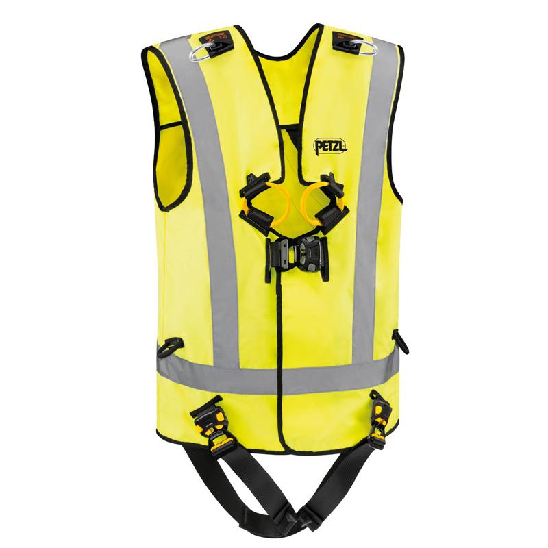Petzl NEWTON EASYFIT HI-VIZ Safety Harness - ANSI/OSHA Compliant Fall Protection Gear for Construction & Roofing Work | High Visibility Work at Height Equipment