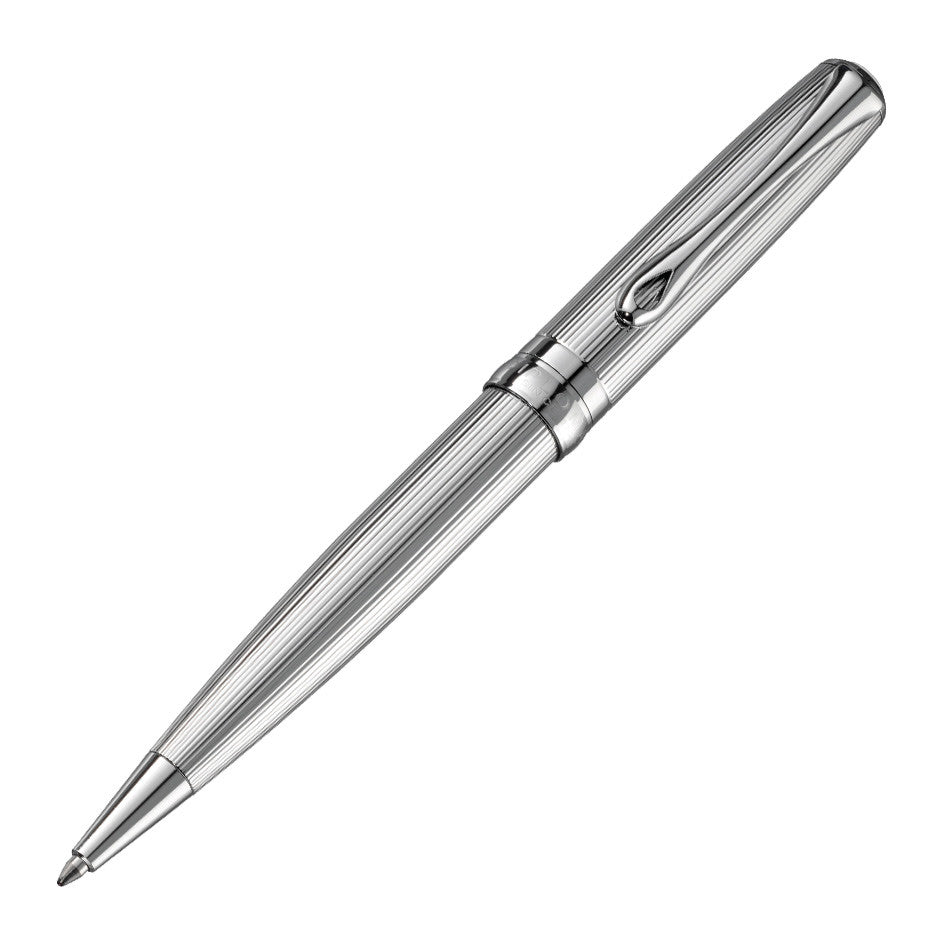 Diplomat Excellence A2 Guilloche Chrome Ballpoint Pen - Premium Writing Instrument for Business Professionals & Gift Giving - Perfect for Office Use, Signing Documents & Executive Gifts