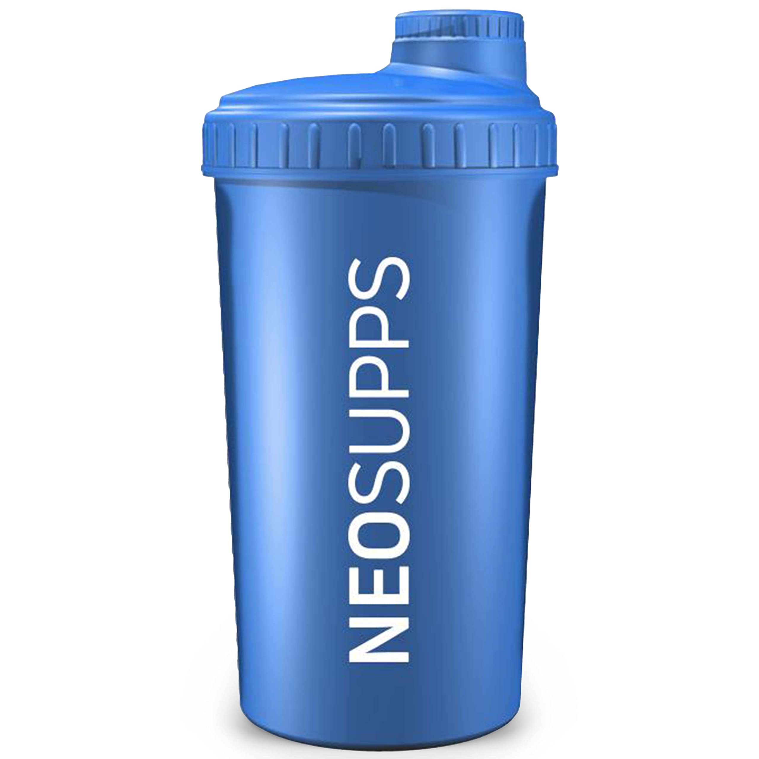 Premium Neosupps Protein Shaker Bottle - 700ml Leak-Proof Gym & Fitness Shaker Cup for Protein Powder, Pre-Workout & Smoothies - Ideal for Bodybuilding, Weight Loss & Post-Workout Recovery - Blue