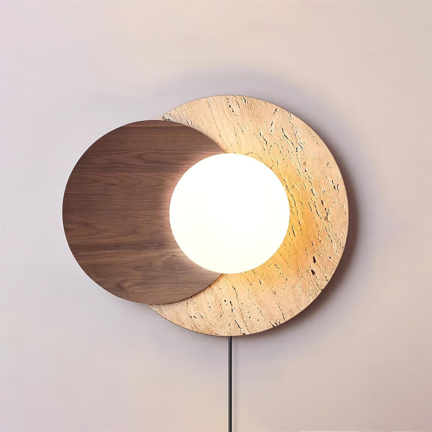 Lunar Eclipse Plug-in Wall Lamp - Moon Phase Night Light for Bedroom, Nursery, Living Room - Energy Efficient LED Wall Sconce for Home Decor & Ambient Lighting