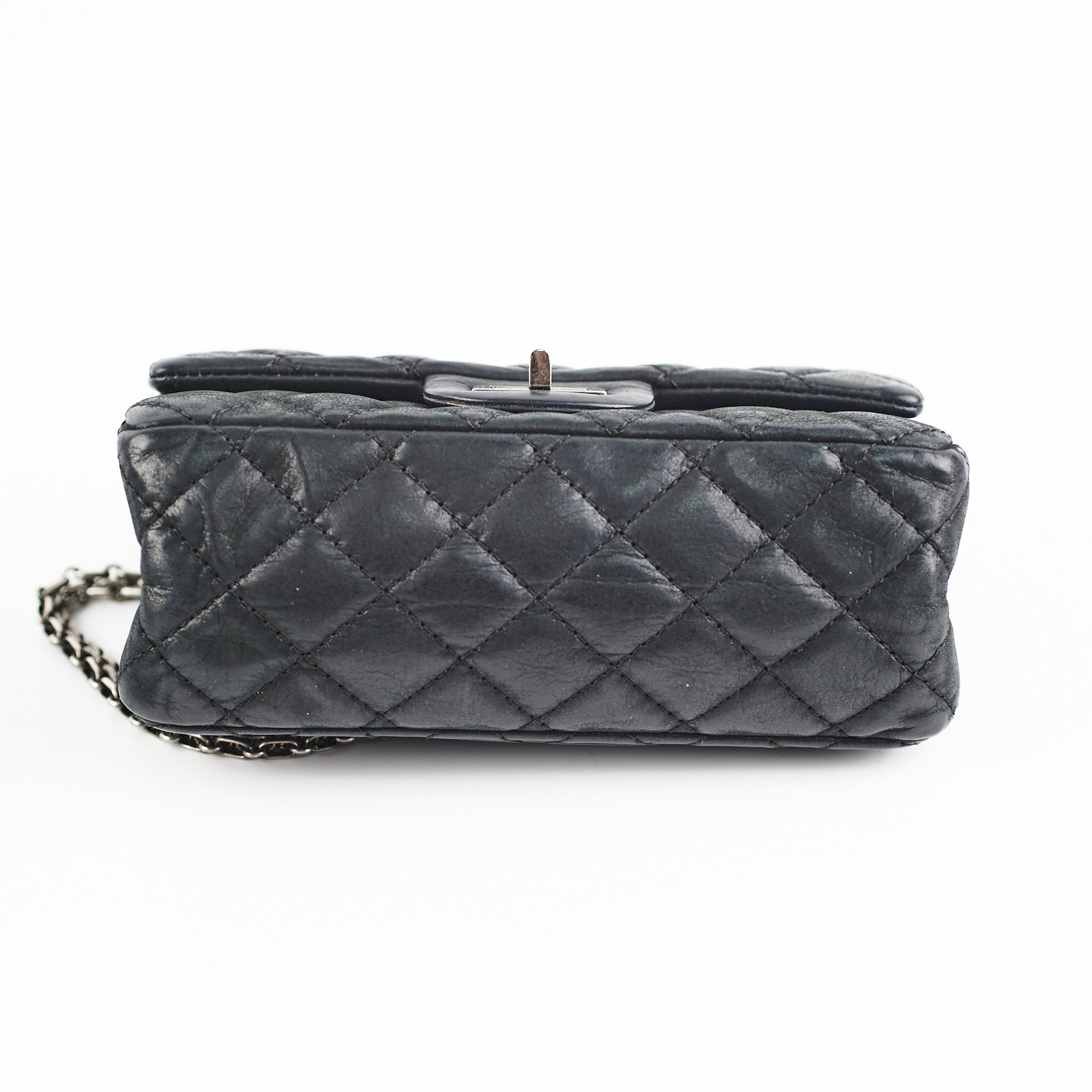 Chanel Mini Reissue 2.55 Black Leather Crossbody Bag - Luxury Designer Handbag for Women, Perfect for Evening Parties & Date Nights