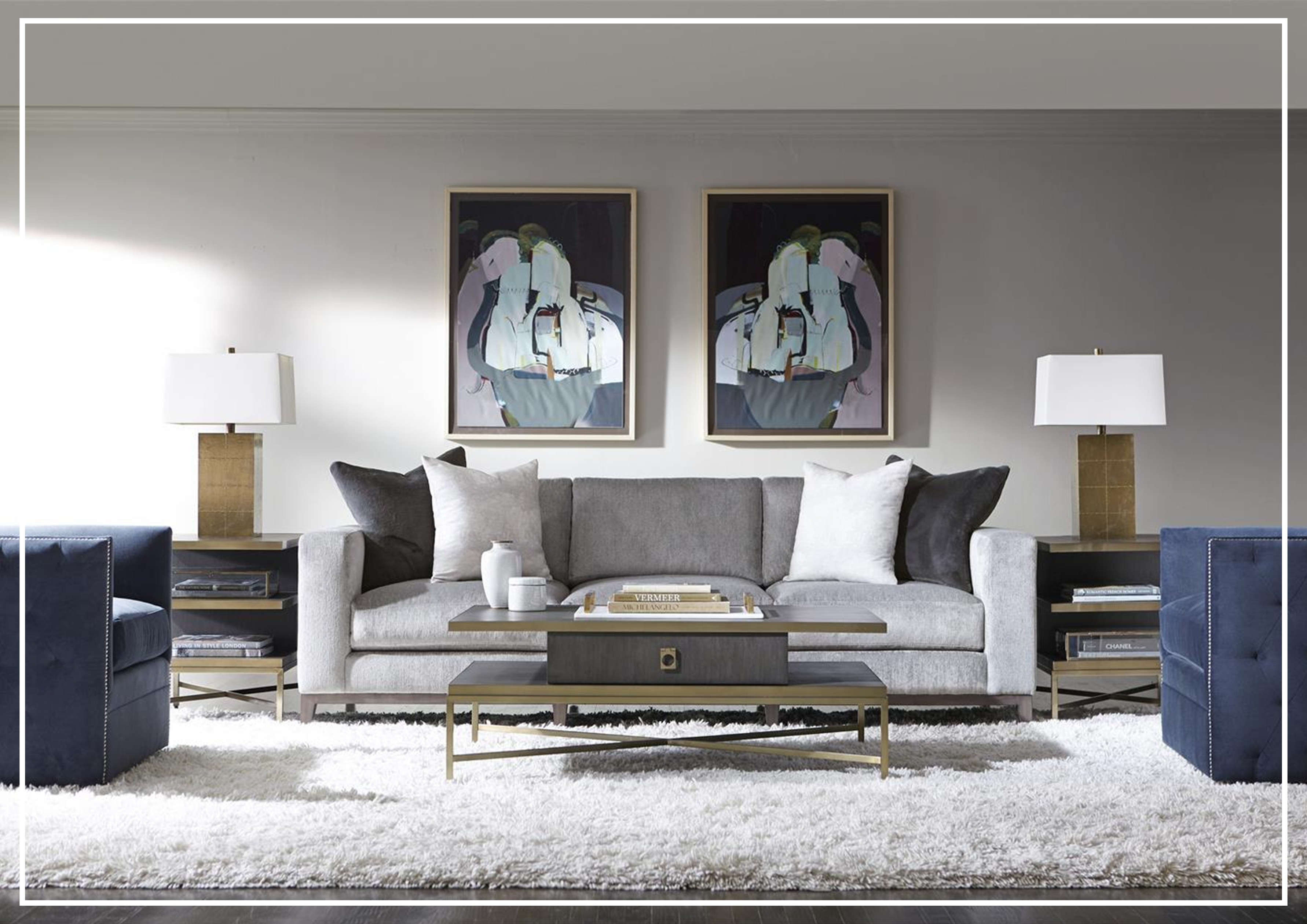 Bernhardt Noel Fabric Sofa with Plush Feather Down Cushion - Comfortable Modern Living Room Furniture for Home & Office Relaxation